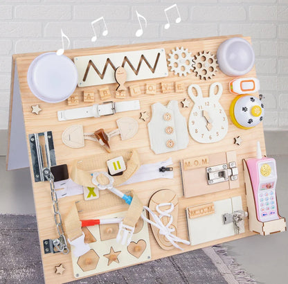 Busy Board Montessori Unlock Toy Essential Educational Sensory Board Toddler busyboard intelligence tablero sensorial montessori