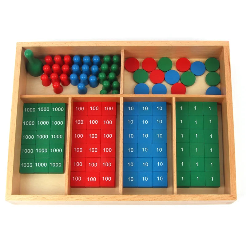 Montessori Math Toys Stamp Game for Children Addition