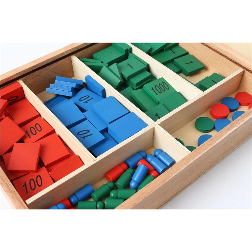 Montessori Math Toys Stamp Game for Children Addition