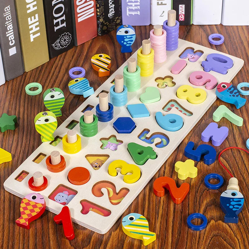 Grow & Glow: Baby Wooden Montessori Educational Toy - 7-in-1 Learning Adventure! 🌳🧠