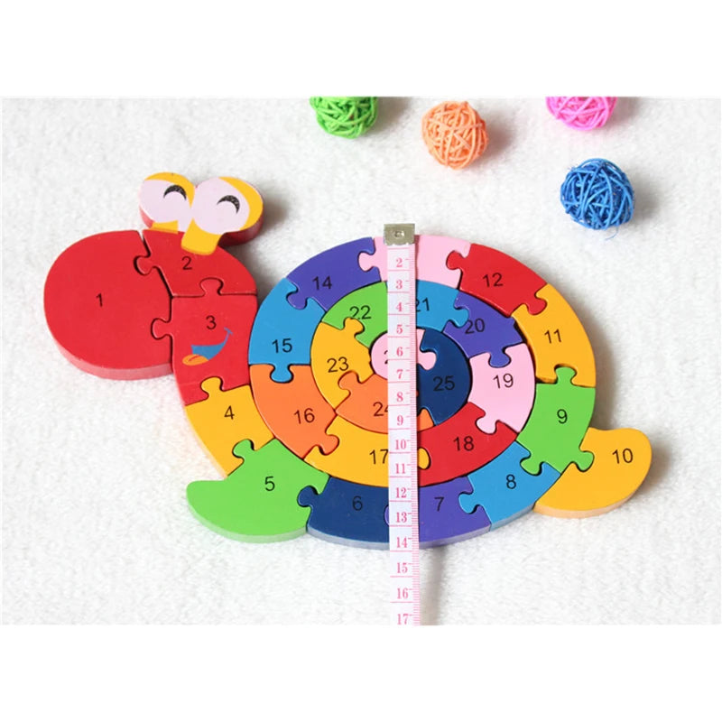 New Educational Toys Brain Game Kids Winding Snail Figure Wooden Toys Wood Kids 3D Puzzle Wood Brinquedo Madeira Kids Puzzles