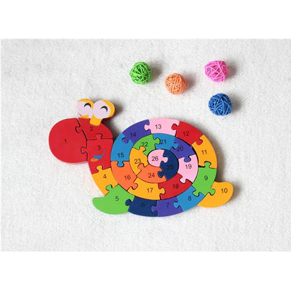 New Educational Toys Brain Game Kids Winding Snail Figure Wooden Toys Wood Kids 3D Puzzle Wood Brinquedo Madeira Kids Puzzles
