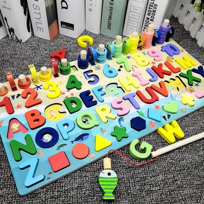 Grow & Glow: Baby Wooden Montessori Educational Toy - 7-in-1 Learning Adventure! 🌳🧠