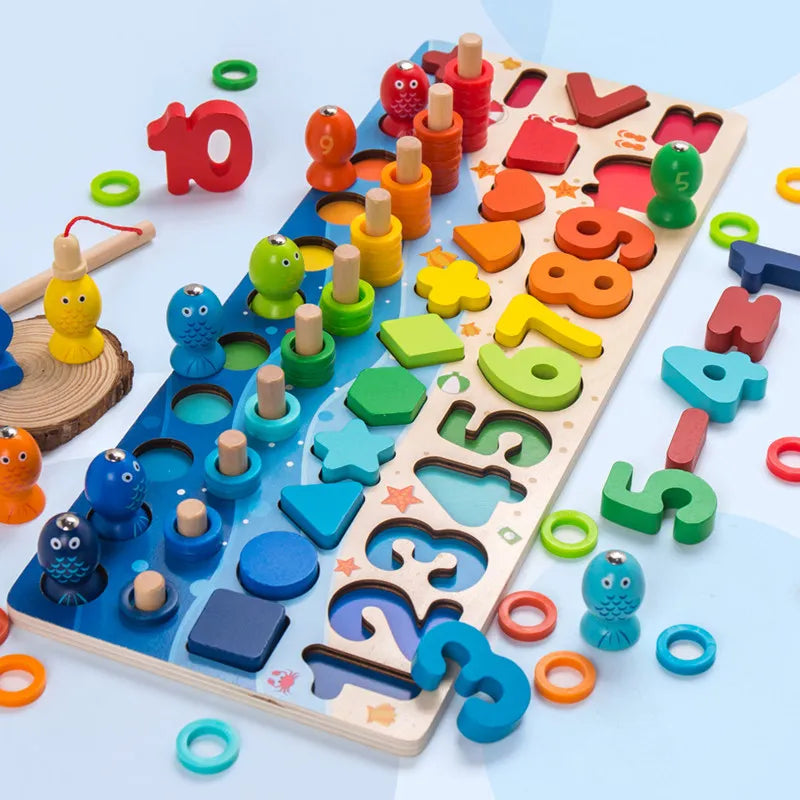 Grow & Glow: Baby Wooden Montessori Educational Toy - 7-in-1 Learning Adventure! 🌳🧠