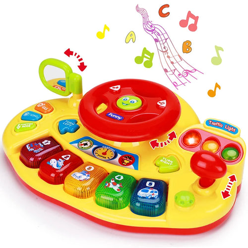 Drive & Discover: Multifunctional Simulation Steering Wheel Educational Toy! 🚗🎶