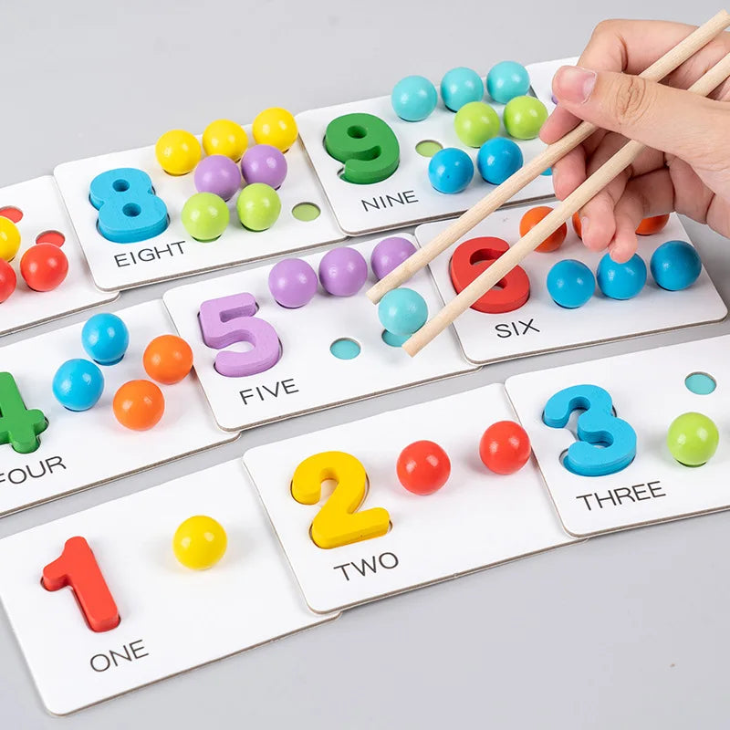 Zählen & Erobern: Montessori-Mathe-Klammerperlen-Lernspielzeug! 🔢🌈