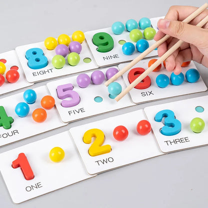 Zählen & Erobern: Montessori-Mathe-Klammerperlen-Lernspielzeug! 🔢🌈