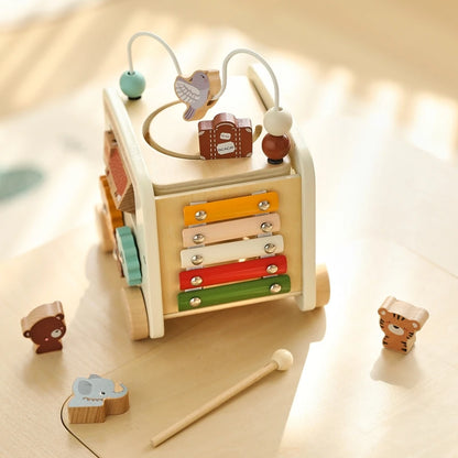 Montessori-Spielbox, Kinderspielzeug aus Holz