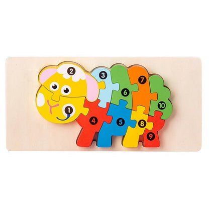 Shape Matching Kids Wooden Puzzles Assembled Building Blocks Educational Toys Logical Thinking Space Training Montessori Toys