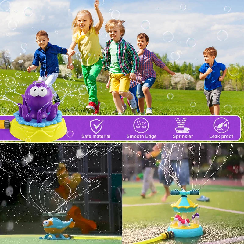 Funny Octopus Water Spray Sprinkler Outdoor Toys Garden Backyard Yard Water Toy Cartoon Splash Sprinkler Baby Bath Toys For Kids