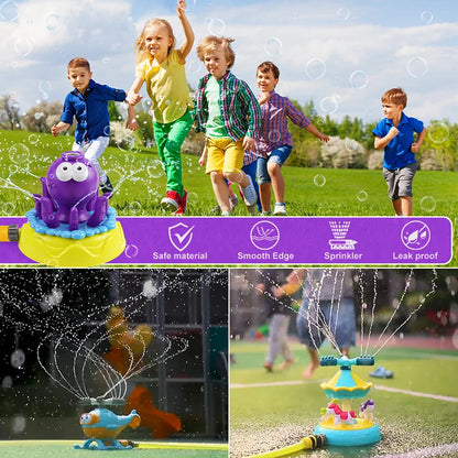 Funny Octopus Water Spray Sprinkler Outdoor Toys Garden Backyard Yard Water Toy Cartoon Splash Sprinkler Baby Bath Toys For Kids
