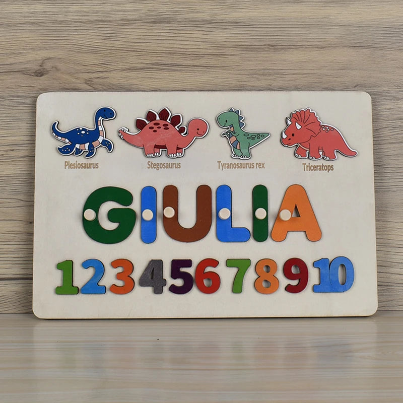 Personalized First Name Puzzle For Kids Wooden Baby Name Puzzle