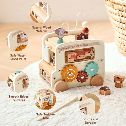 Montessori-Spielbox, Kinderspielzeug aus Holz