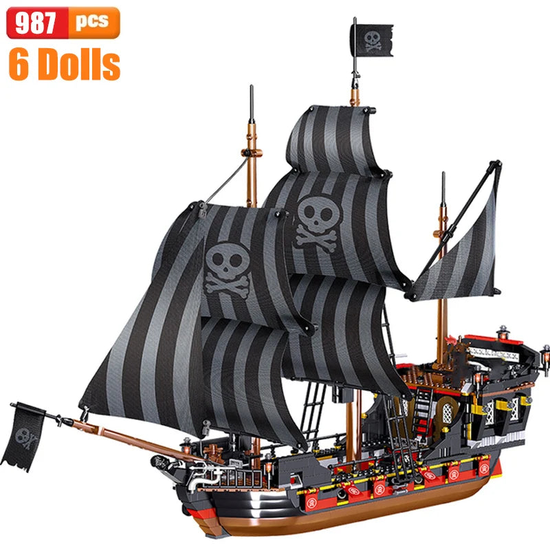 Pirate Ship Building Blocks for Kids - Educational Toys! 🏴☠️🧱