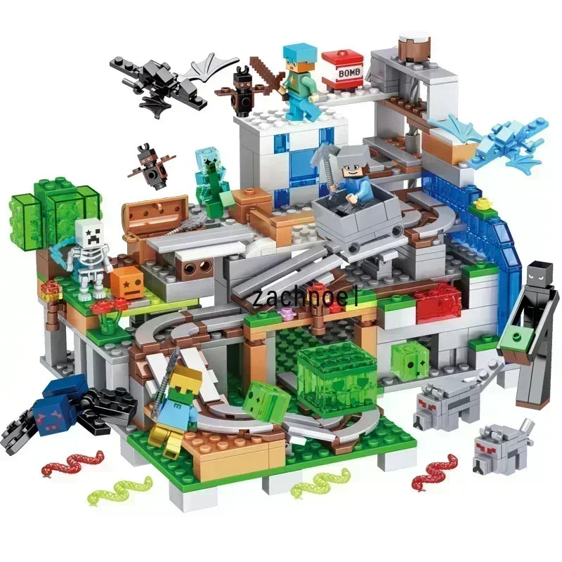 My World city Figures gift Large Village Adventure Stevie Block Brick block minecrafta toys