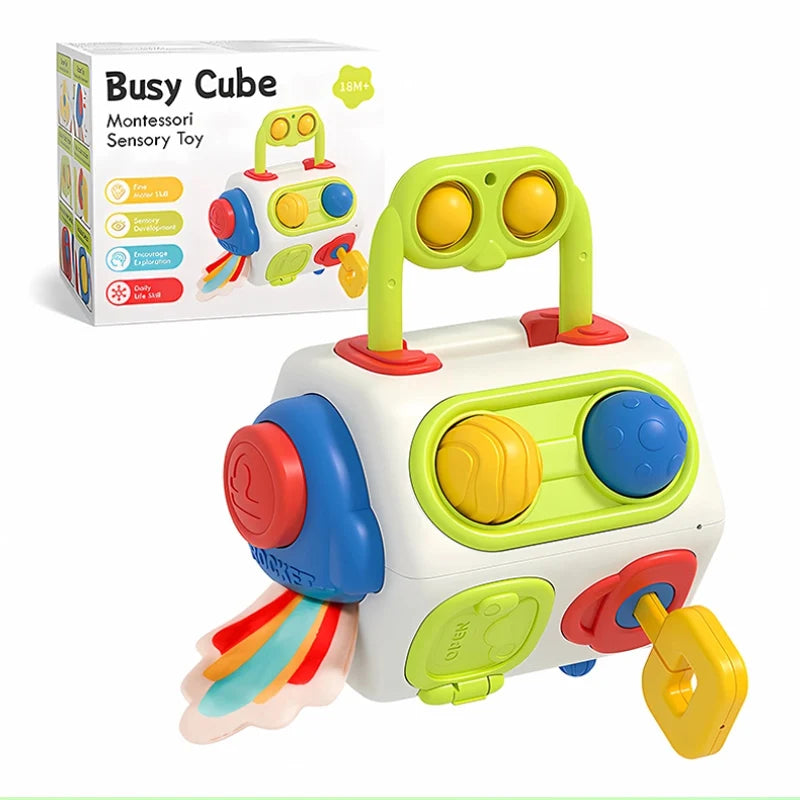 9 in 1 Busy Cube Baby Toddler 0 12 36 Months Toys Early Educational Irregular Octahedron Montessori Toys Travel Toy