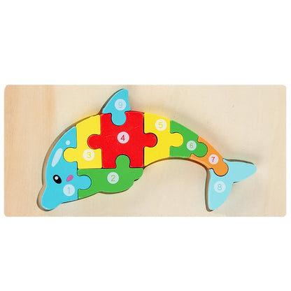 Dive into Fun: 3D Animal Cartoon Puzzle Toys for Early Education! 🦁🦒