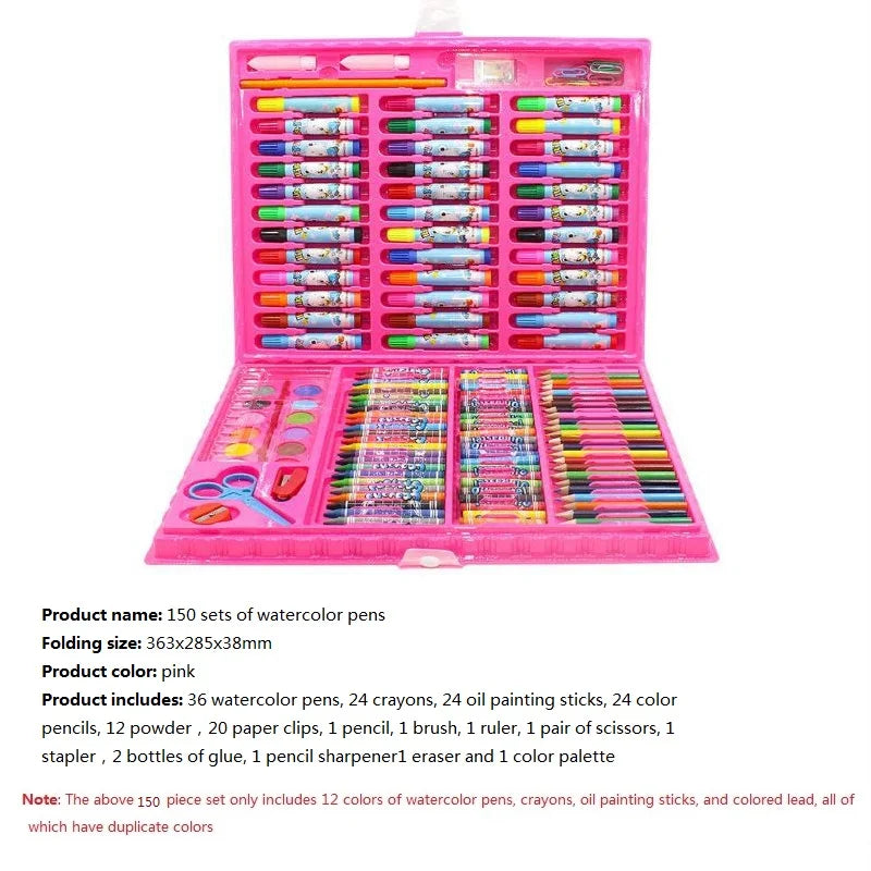 Children's Drawing Set, 208/150/86pcs Sketch Doodle Art DIY All-in-One Toolkit with Portable Case, Safe Non-Toxic Gift for Kids