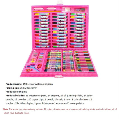 Children's Drawing Set, 208/150/86pcs Sketch Doodle Art DIY All-in-One Toolkit with Portable Case, Safe Non-Toxic Gift for Kids