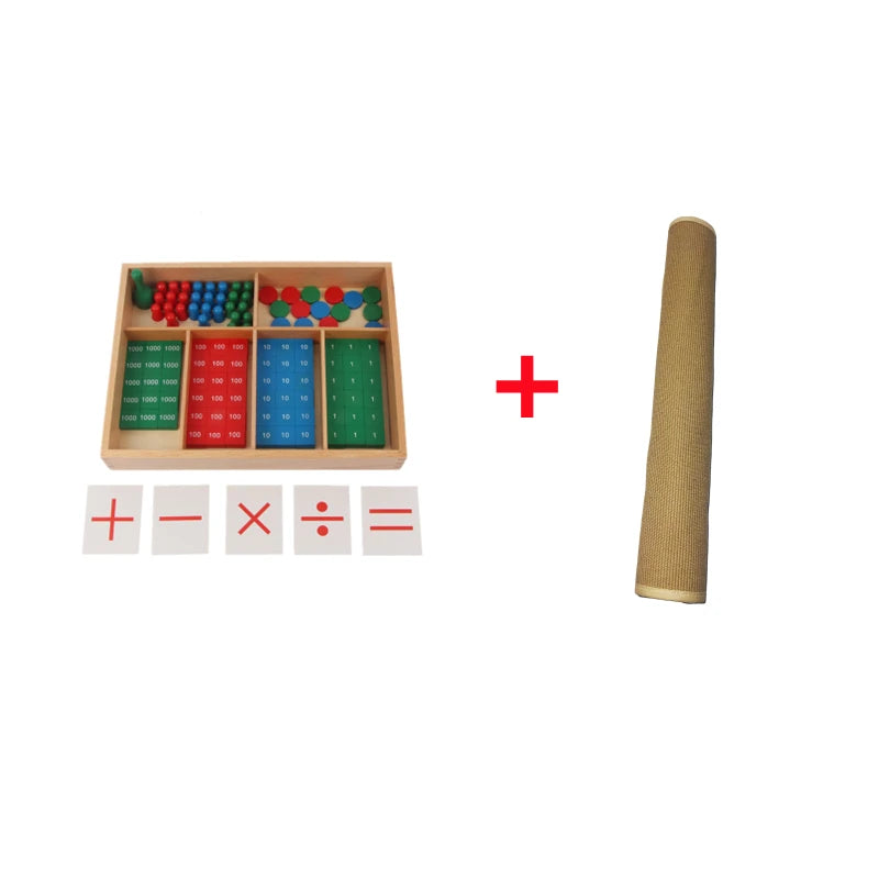 Montessori Math Toys Stamp Game for Children Addition