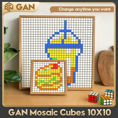 GAN Mosaic 10 x10 puzzle cube 6x6 creative building blocks