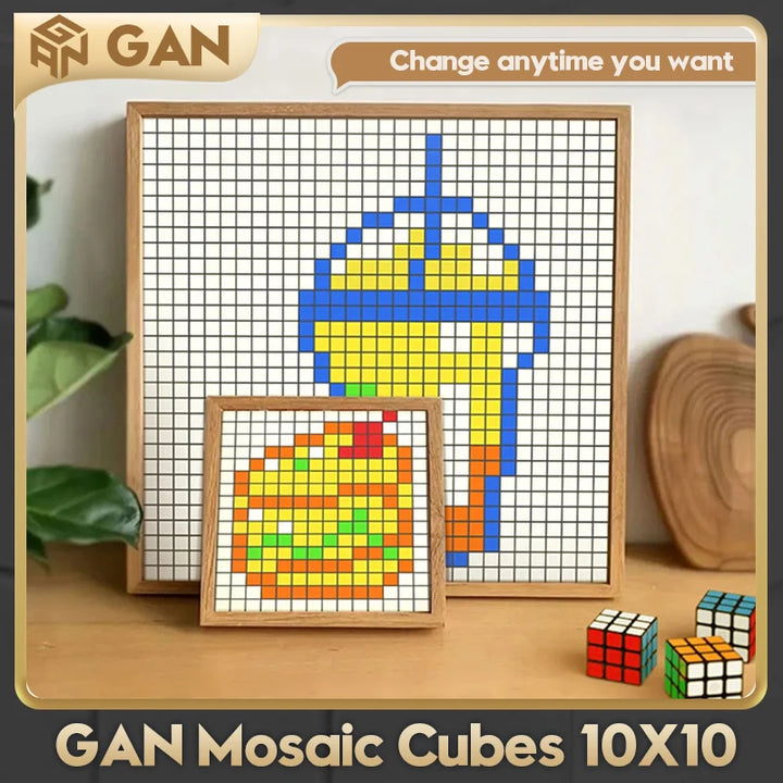 GAN Mosaic 10 x10 puzzle cube 6x6 creative building blocks