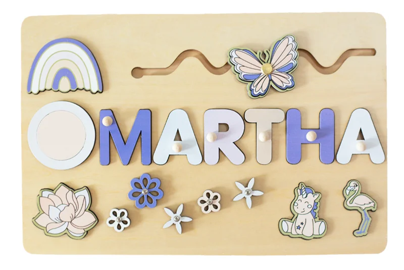 Personalized First Name Puzzle For Kids Wooden Baby Name Puzzle