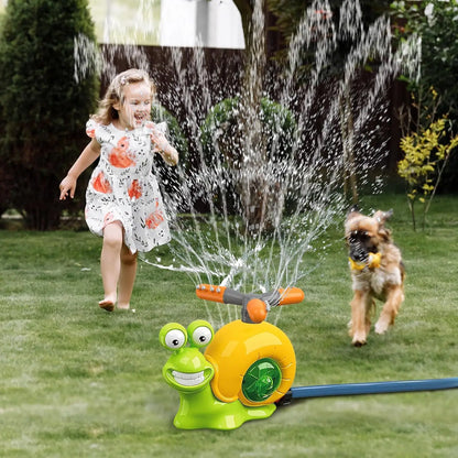 2 in 1 Water Sprinkler Baseball Toy Set Backyard Spinning Water Spray Toy Summer Outdoor Sprinkler Toys T Ball Game Lawn