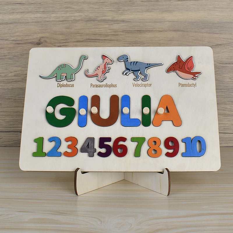 Personalized First Name Puzzle For Kids Wooden Baby Name Puzzle