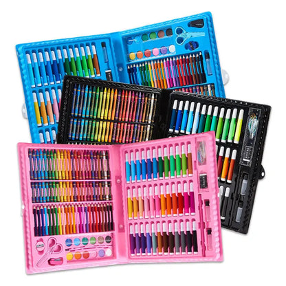 Children's Drawing Set, 208/150/86pcs Sketch Doodle Art DIY All-in-One Toolkit with Portable Case, Safe Non-Toxic Gift for Kids