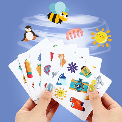 Children's Fun Board Game Bump Card Game Memory Training Matching Card Game Cognitive Enlightenment Concentration Education Toy