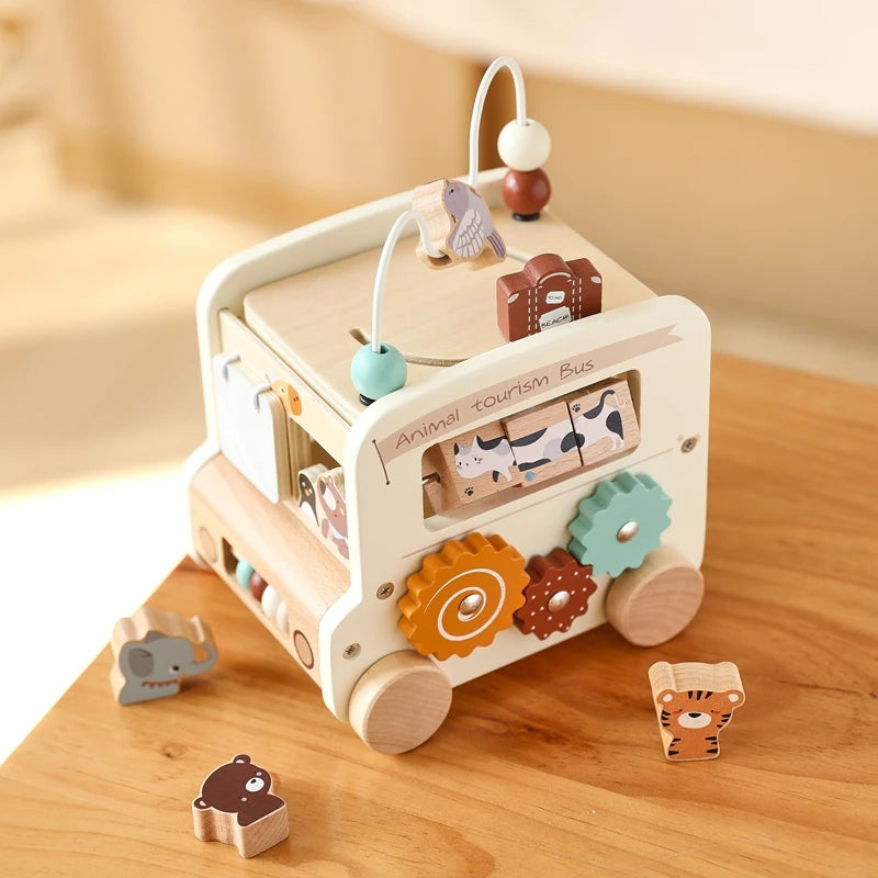 Montessori-Spielbox, Kinderspielzeug aus Holz