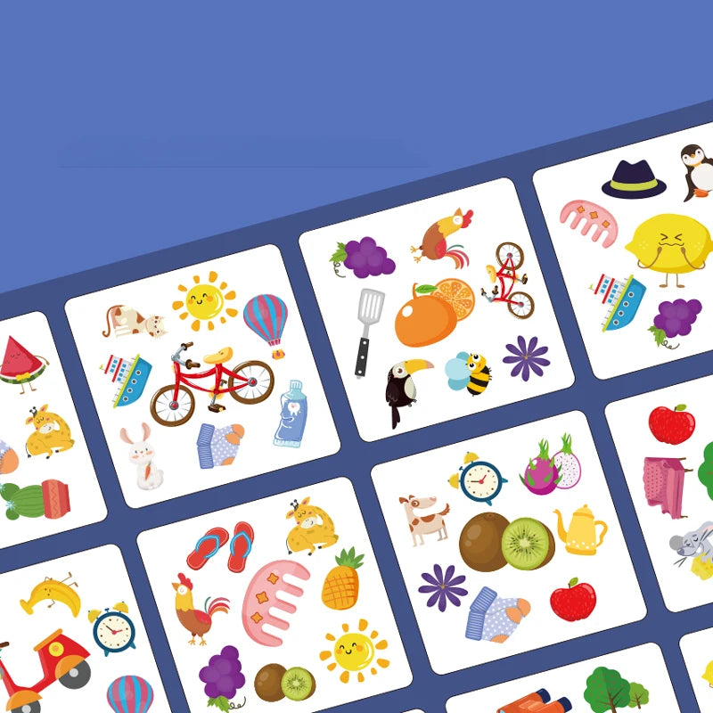 Children's Fun Board Game Bump Card Game Memory Training Matching Card Game Cognitive Enlightenment Concentration Education Toy