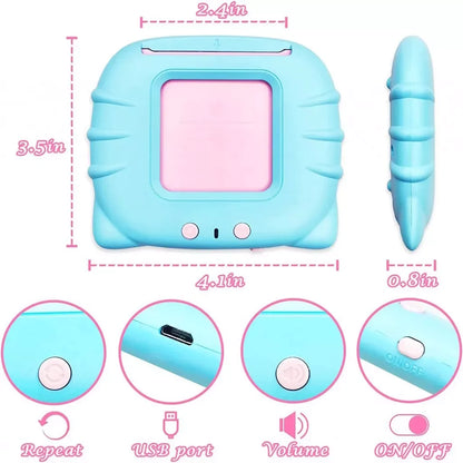 Montessori Toys Early Education for Kids Flash Cards Reading Machine with Spanish Language (510 words)