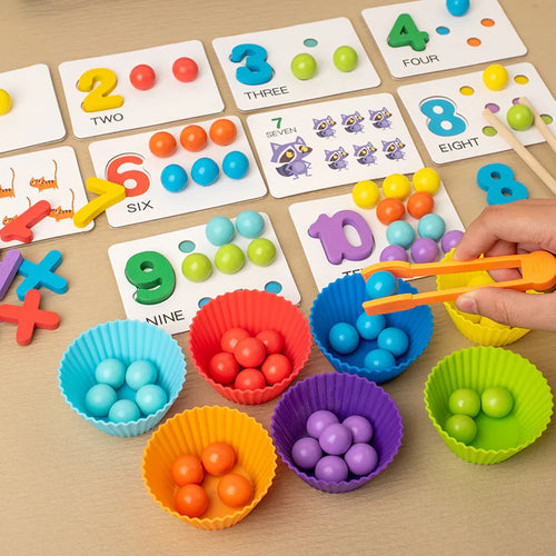 Zählen & Erobern: Montessori-Mathe-Klammerperlen-Lernspielzeug! 🔢🌈