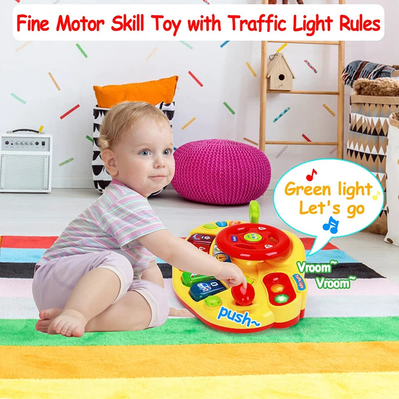 Drive & Discover: Multifunctional Simulation Steering Wheel Educational Toy! 🚗🎶