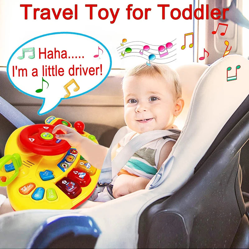 Drive & Discover: Multifunctional Simulation Steering Wheel Educational Toy! 🚗🎶