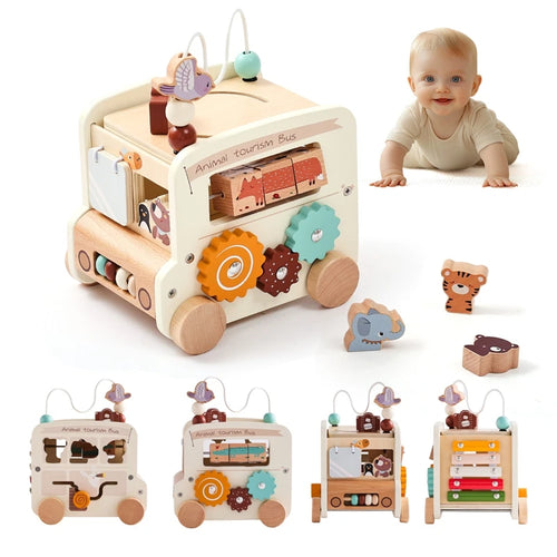 Montessori-Spielbox, Kinderspielzeug aus Holz