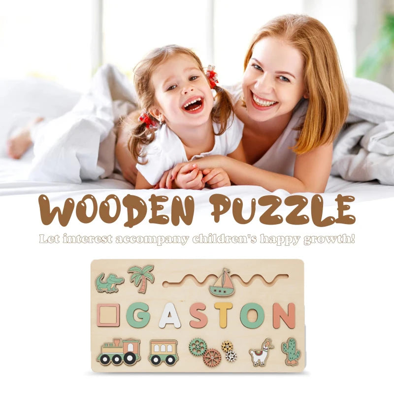 Personalized First Name Puzzle For Kids Wooden Baby Name Puzzle