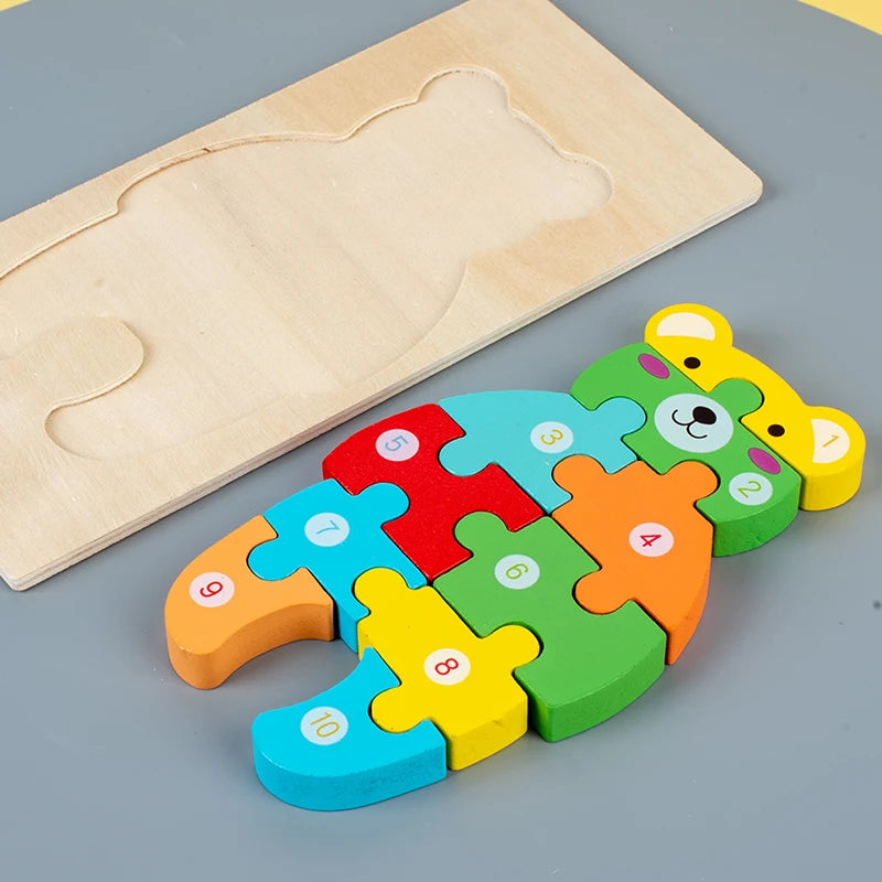 Dive into Fun: 3D Animal Cartoon Puzzle Toys for Early Education! 🦁🦒