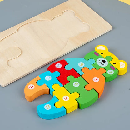 Dive into Fun: 3D Animal Cartoon Puzzle Toys for Early Education! 🦁🦒