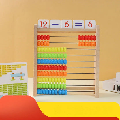 Count, Learn, Grow: Pine Frame Abacus with Ten Settings!