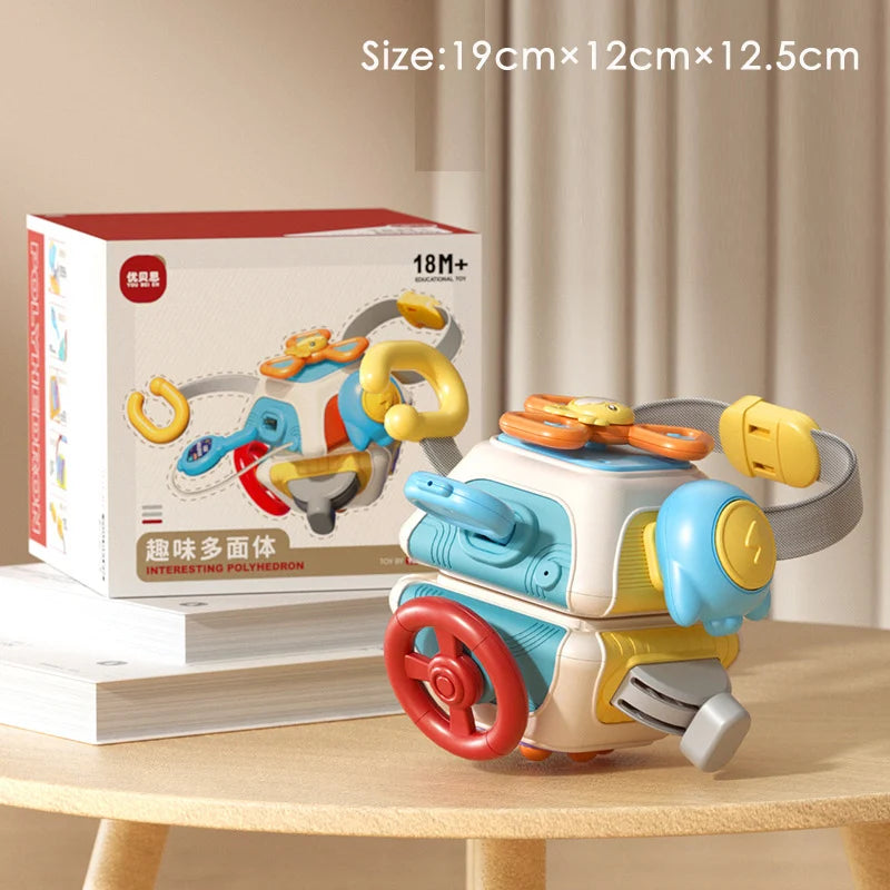 9 in 1 Busy Cube Baby Toddler 0 12 36 Months Toys Early Educational Irregular Octahedron Montessori Toys Travel Toy