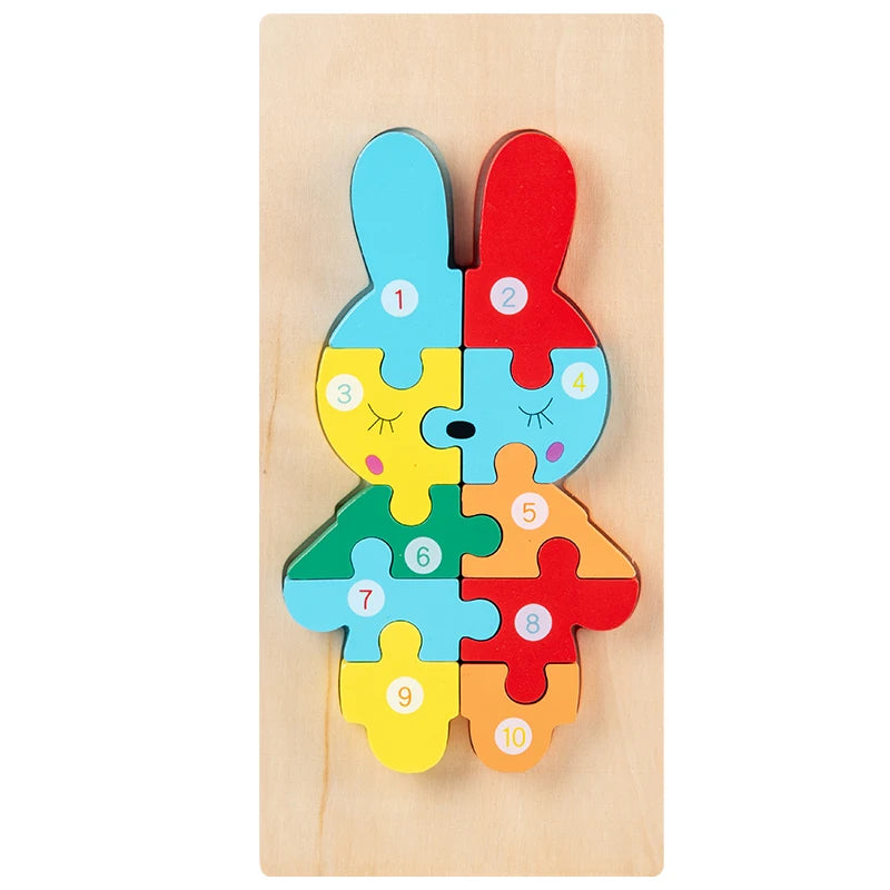 Dive into Fun: 3D Animal Cartoon Puzzle Toys for Early Education! 🦁🦒
