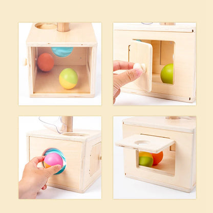 Montessori-Spielzeug für Babys, Frühförderungspuzzle: Drehbare Bahn mit rollender Kugel