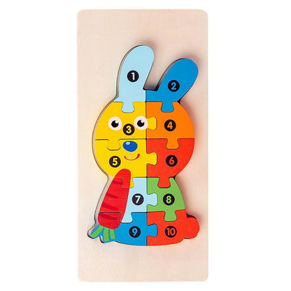Shape Matching Kids Wooden Puzzles Assembled Building Blocks Educational Toys Logical Thinking Space Training Montessori Toys