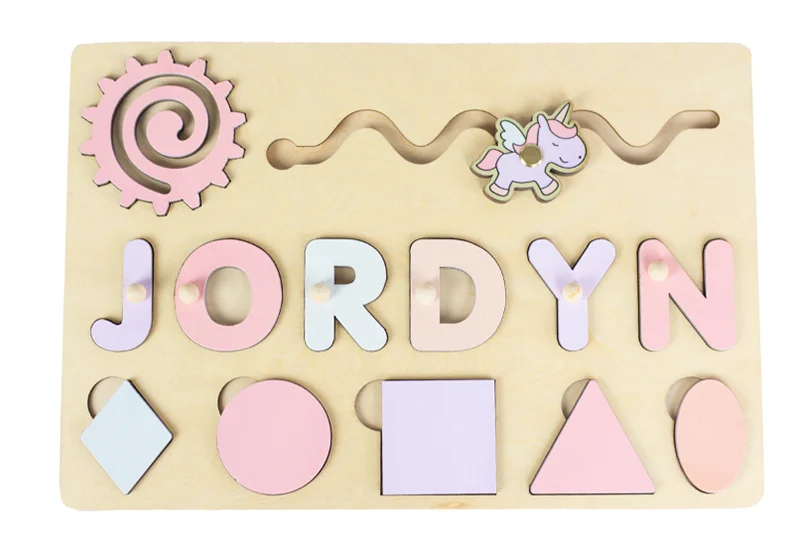 Personalized First Name Puzzle For Kids Wooden Baby Name Puzzle