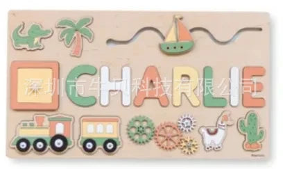 Personalized First Name Puzzle For Kids Wooden Baby Name Puzzle