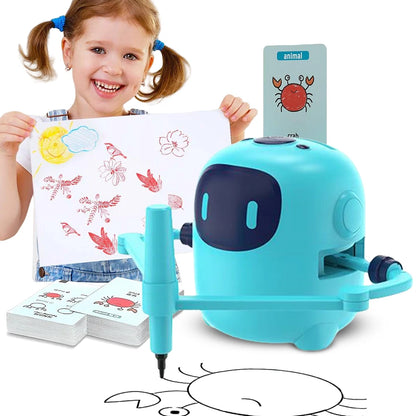 Montessori-Lernspielzeug „Zeichenroboter“ für Kinder mit 100 Karten