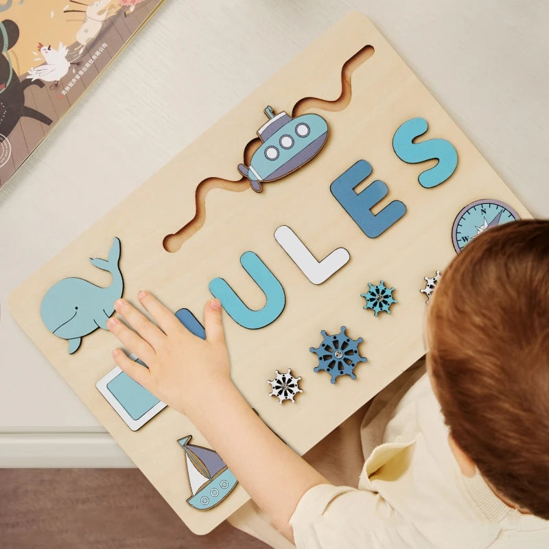 Personalized First Name Puzzle For Kids Wooden Baby Name Puzzle